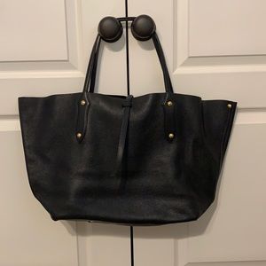 Annabel Ingal black leather tote